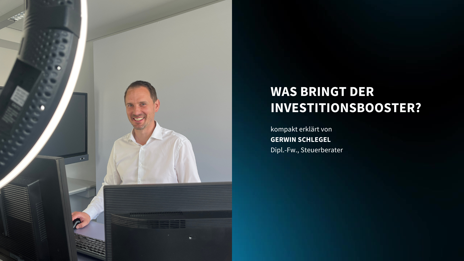 Investitionsboostergesetz, Aktuelle Seminare, Steuerrecht