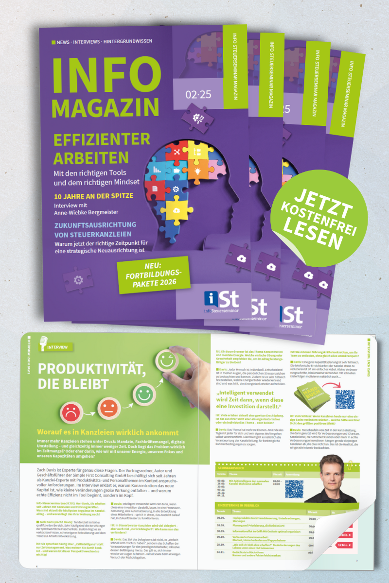 INFO-Magazin das Magazin für Steuerberater und Kanzleien.