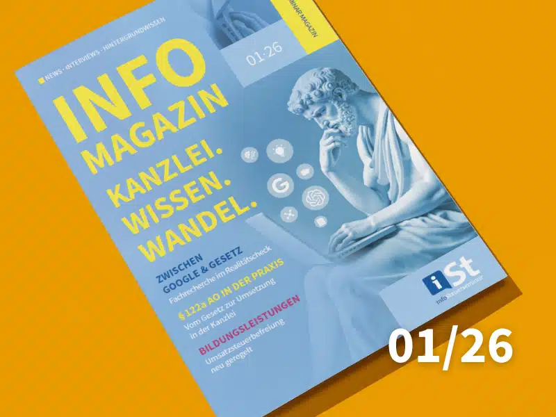 INFO-Magazin 01/26 für Steuerkanzleien